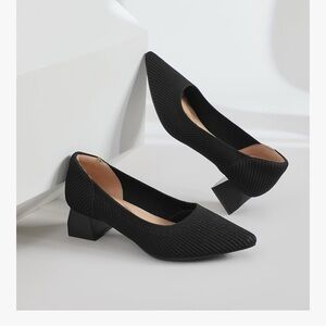 Chic Black Women's Block Heel Loafers